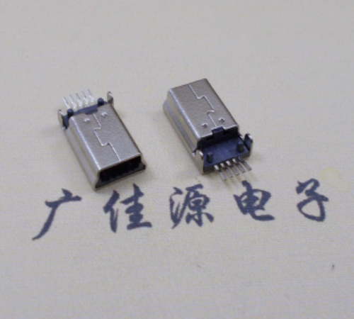 福建MINI USB公头 5pin端子贴板带柱 10.7mm体长