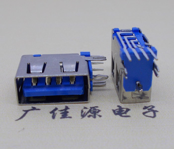 福建USB 测插2.0母座 短体10.0MM 接口 蓝色胶芯