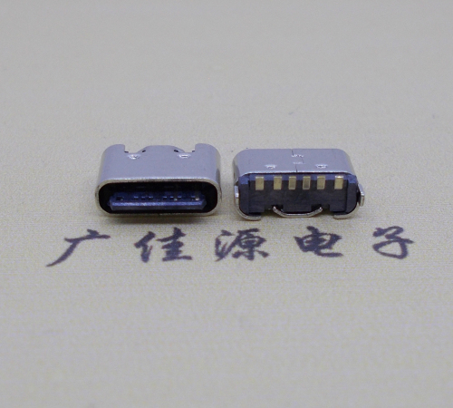 福建Type-C6p母座接口短体立贴5.0mm