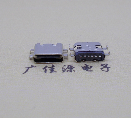 福建板上型卧式Type-c6p母座四脚沉0.8mm/1.2mm/1.6mm无弹