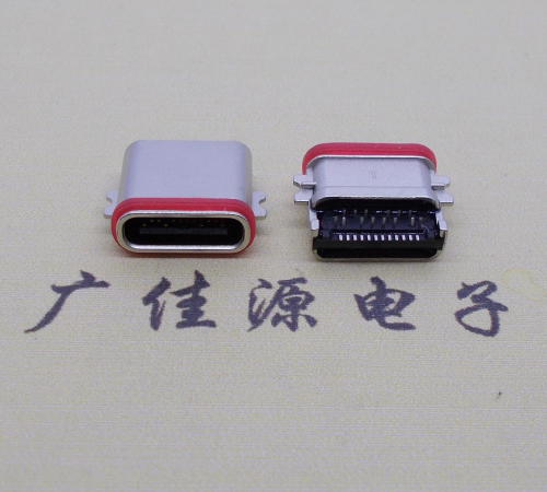 福建usb 3.1type-c24p母座沉板1.0mm前插后贴防水